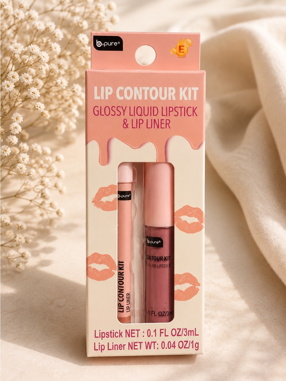 b•pure Lip Contour Kit
Glossy Liquid Lipstick & Lip Liner